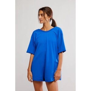 FP Movement Womens XS Romper Cotton‎ Elastane Blue Athletic Lounge NWT